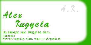 alex kugyela business card